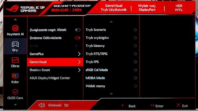 Test ASUS ROG Swift OLED PG32UCDP - Monitor 4K OLED dla graczy z trybem 4K 240 Hz oraz Full HD 480 Hz [nc1]