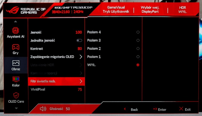 Test ASUS ROG Swift OLED PG32UCDP - Monitor 4K OLED dla graczy z trybem 4K 240 Hz oraz Full HD 480 Hz [nc1]