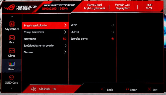 Test ASUS ROG Swift OLED PG32UCDP - Monitor 4K OLED dla graczy z trybem 4K 240 Hz oraz Full HD 480 Hz [nc1]