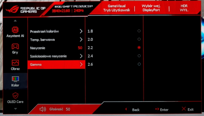 Test ASUS ROG Swift OLED PG32UCDP - Monitor 4K OLED dla graczy z trybem 4K 240 Hz oraz Full HD 480 Hz [nc1]
