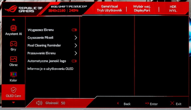 Test ASUS ROG Swift OLED PG32UCDP - Monitor 4K OLED dla graczy z trybem 4K 240 Hz oraz Full HD 480 Hz [nc1]