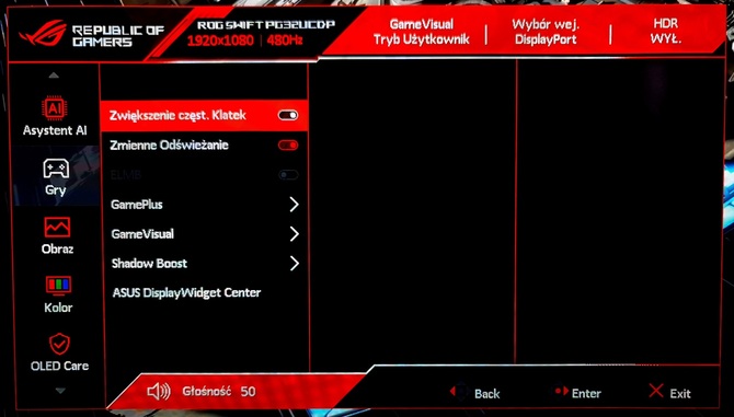 Test ASUS ROG Swift OLED PG32UCDP - Monitor 4K OLED dla graczy z trybem 4K 240 Hz oraz Full HD 480 Hz [nc1]