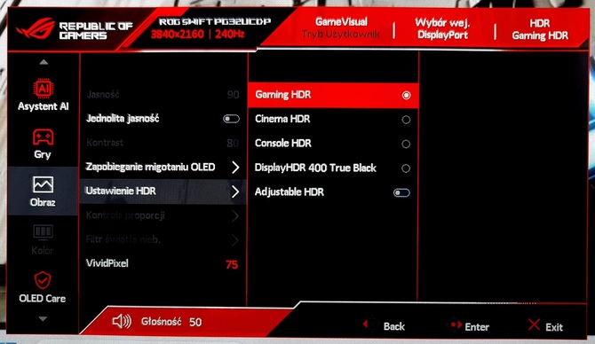 Test ASUS ROG Swift OLED PG32UCDP - Monitor 4K OLED dla graczy z trybem 4K 240 Hz oraz Full HD 480 Hz [nc1]