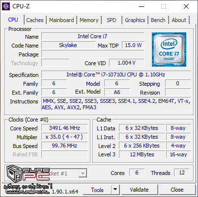 Intel Core i7-10710U - porównanie wydajności 15W vs 25W [3]