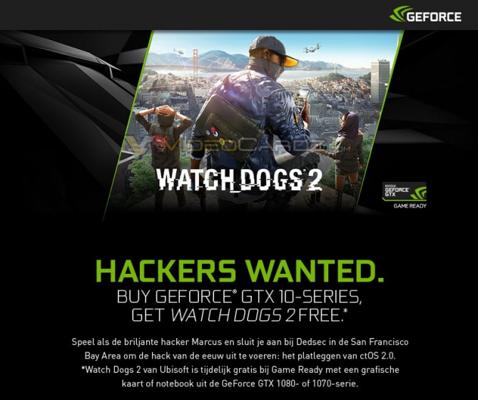 Watch Dogs 2 - NVIDIA będzie dodawać grę do GTX 1080 i 1070 [1]