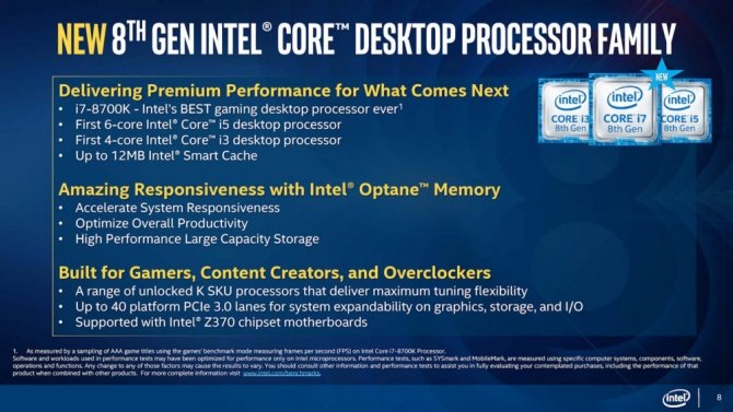 Intel Coffee Lake-S - oficjalne informacje o nowych CPU [7]