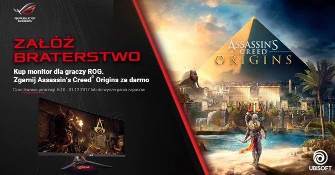 Assassin's Creed Origins za darmo do wybranych monitorów ASU [1]