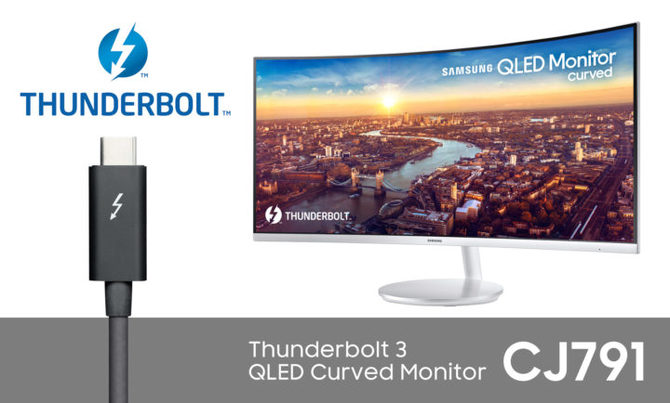 Samsung CJ791 - nowy monitor QLED z portem Thunderbolt 3 [2]