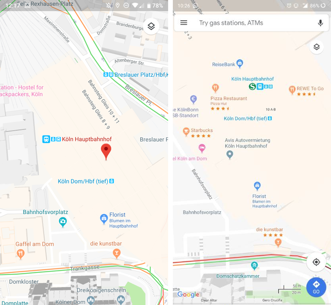 Mobilne Mapy Google w końcu z ocenami restauracji i barów [2]