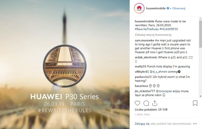 Huawei P30 i P30 Pro - Premiera nowych smartfonów już 26 marca [1]