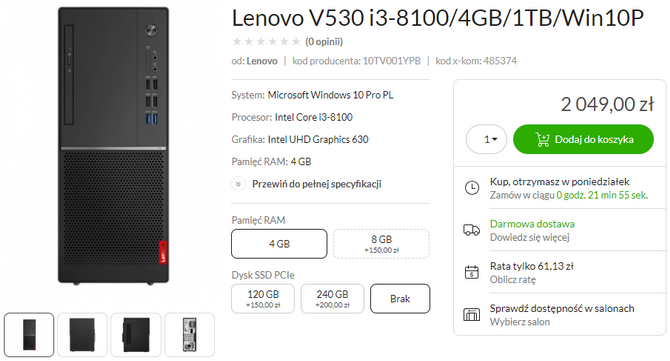 Nowe desktopy biznesowe Lenovo w x-kom. Poznaj Lenovo V530 [2]