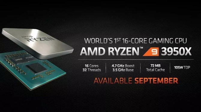 AMD Ryzen 9 3950X oficjalnie - procesor zadebiutuje we wrześniu [2]