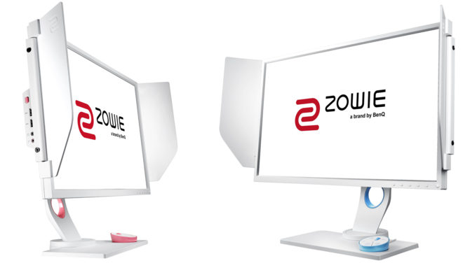Białe e-sportowe monitory Zowie XL2546 Divina Pink i Blue [1]