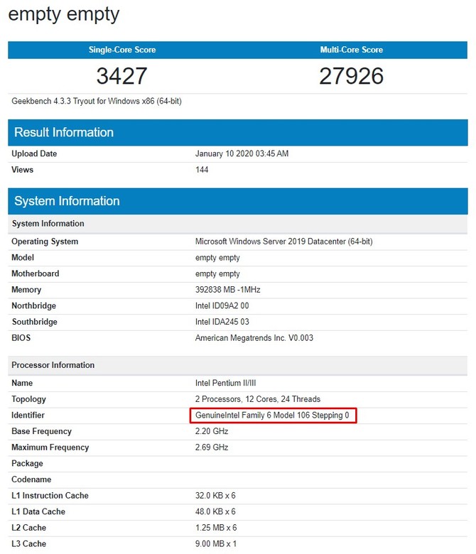 Serwerowy Xeon Gold 6226 to Intel Ice Lake z 12 rdzeniami [2]