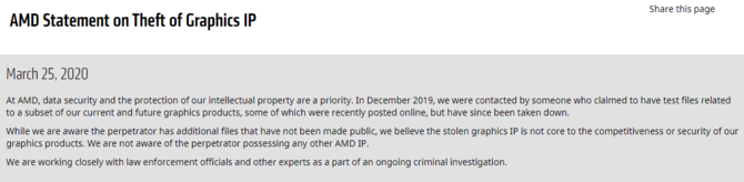 AMD: skradziono kody źródłowe kart Navi. Haker żąda okupu [1]