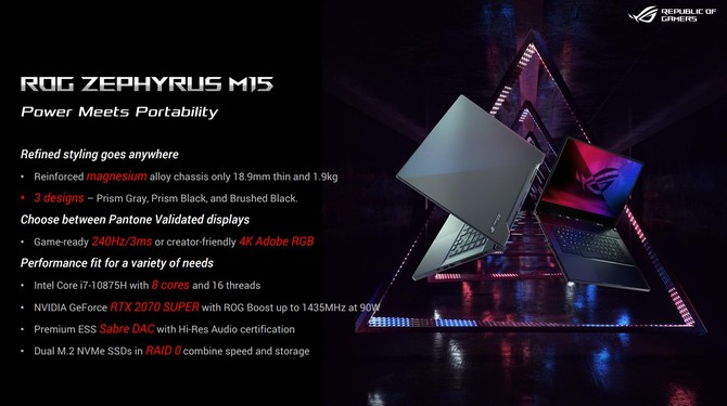 Laptopy ASUS - nowości z Intel Comet Lake-H i NVIDIA RTX SUPER [15]