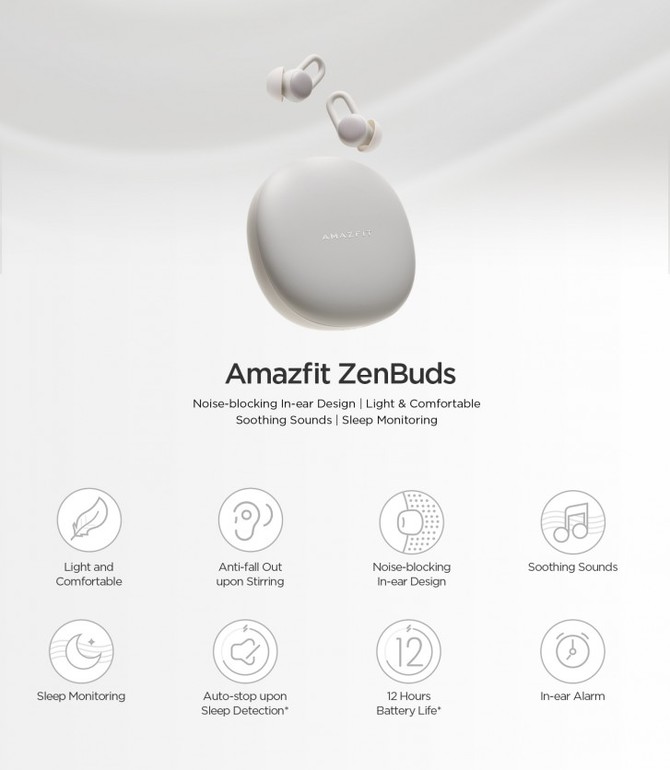 Amazfit ZenBuds - słuchawki wspomagające sen i skupienie [2]