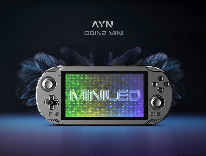 AYN Odin2 Mini - handheld that offers a screen with Mini LED backlight.  The look of the PS Vita console, Android and great performance [1]