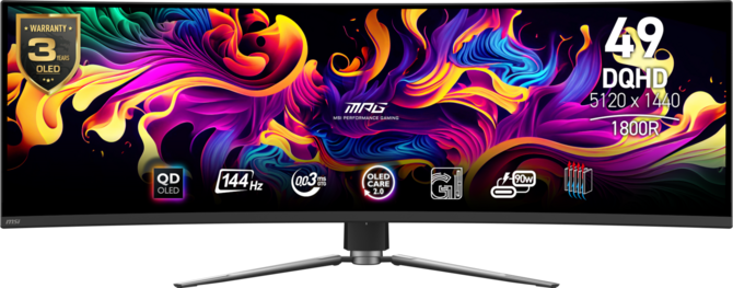 MSI MPG 491CQP QD-OLED - premiera nowego monitora o szerokim 49-calowym ekranie QD-OLED i niezłych parametrach [2]