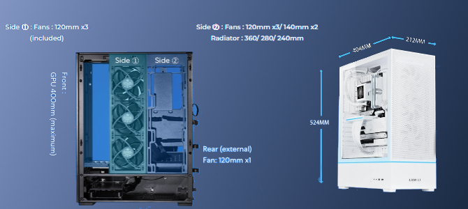 Lian Li SUP-01 - premiera unei carcase compacte pentru computer.  Compartiment separat pentru placa grafică și răcire AiO [5]