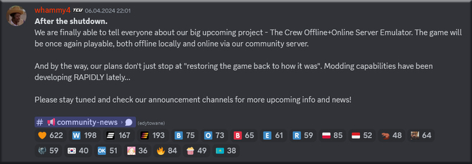 The Crew ponownie nadjeżdża! Fani przywracają grę do życia po tym, jak Ubisoft wyłączył serwery. Nadchodzi wsparcie dla modów [2]