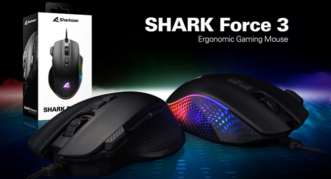 Sharkoon Shark Force 3 - debiut taniej i ergonomicznej myszy gamingowej z oparciem dla kciuka i małego palca [1]