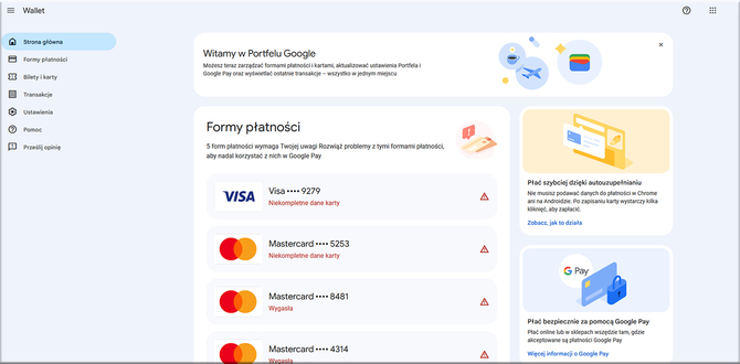 Portfel Google wkracza do przeglądarek internetowych. Od teraz wygodniej będziemy zarządzać swoim cyfrowym portfelem [1]