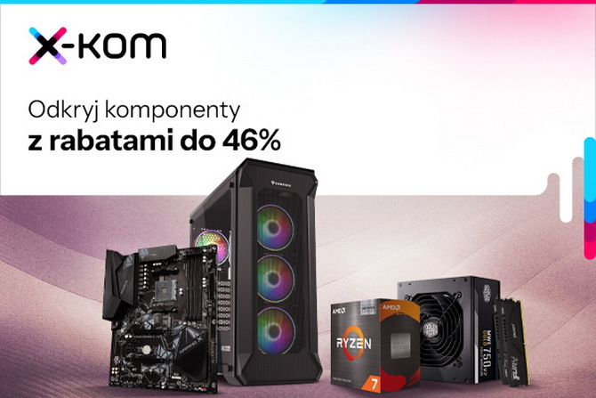 W x-kom tańsze procesory, dyski SSD, pamięci RAM, obudowy i płyty główne. Promocja na komputery G4M3R i smartfony Motorola [nc1]