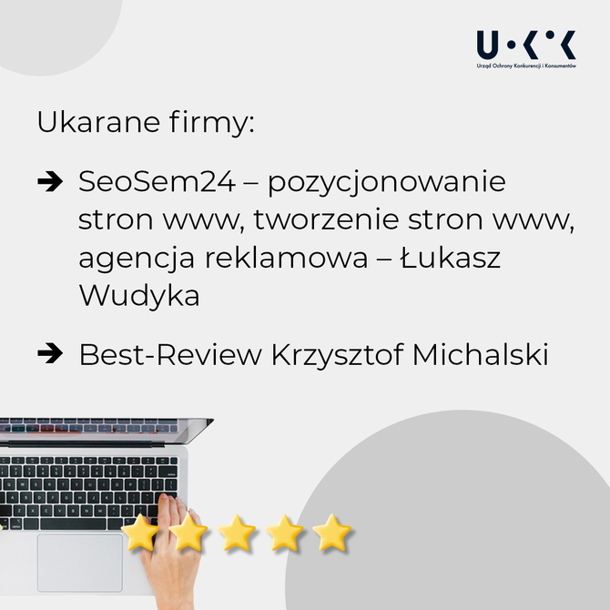 Fałszywe opinie w internecie to istna zaraza. UOKiK ukarał właśnie kolejne firmy, które miały w tym duży udział [3]