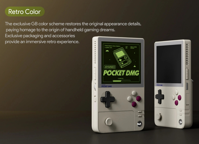 AYANEO Pocket DMG - handheld inspirowany konsolą Nintendo Game Boy zalicza swój debiut. Ekran OLED i Snapdragon G3x Gen 2 [9]