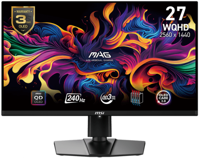 MSI MAG 271QPX QD-OLED E2 - nowy monitor dla graczy z panelem WQHD. Regulowana podstawa i wysokie odświeżanie [1]