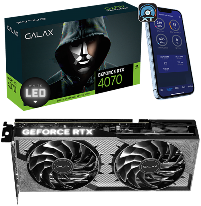 GALAX GeForce RTX 4070 1-Click OC 2X - oto karta graficzna, która ma otrzymać wolniejsze pamięci GDDR6 [2]