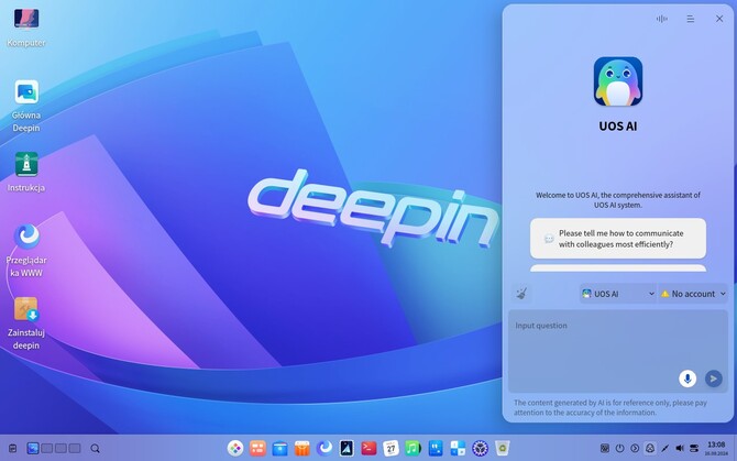 Deepin 23 - nowa wersja oryginalnej dystrybucji Linuksa debiutuje. Świetny wygląd, wsparcie dla AI i lepszy system aktualizacji [6]