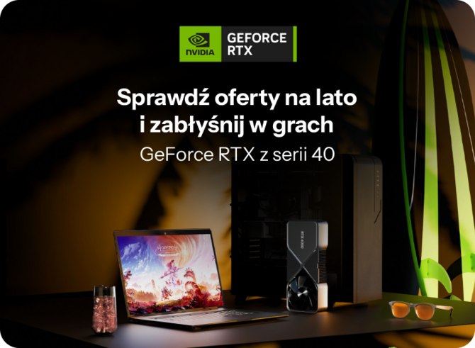 Tańsze karty graficzne NVIDIA GeForce RTX, monitory i laptopy dla graczy. X-kom przecenia też drukarki, klawiatury i inne peryferia [nc1]