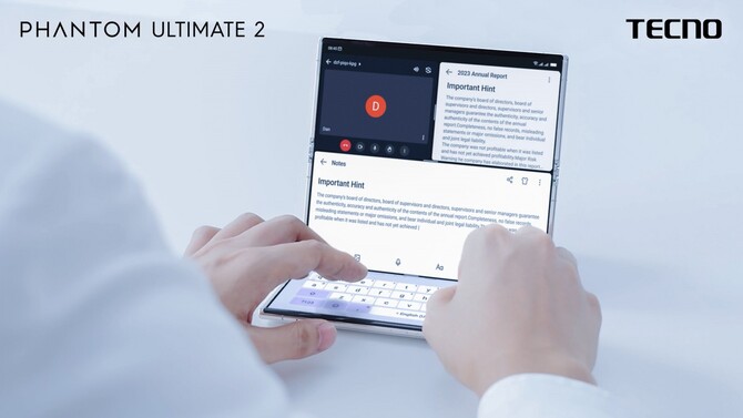 Po co składać smartfona na dwie części, skoro można na trzy? Tecno przedstawia model Phantom Ultimate 2 [3]