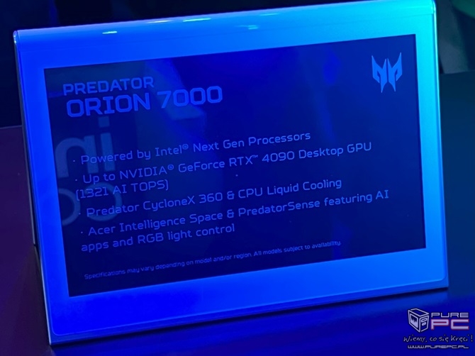 Acer Predator Orion 7000 (2024) - Gotowy komputer do gier z procesorami Intel Core Ultra 200K z generacji Arrow Lake [nc1]